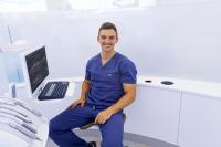 Chad Curtis, DDS '19, shown in the Columbia University Center for Precision Dental Medicine